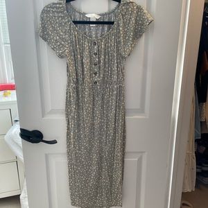 Flower print maternity dress